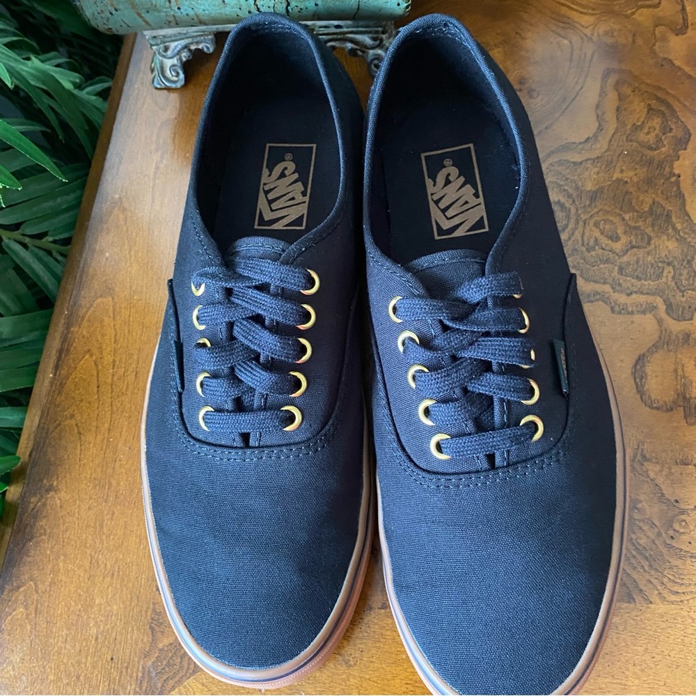 Vans Black and Brown Authentic Sneakers - Picture 5 of 13